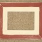 ACEO HAND MADE WOOD PICTURE FRAME 2½X3½ Barn Red over White