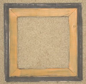 8X8 Faux Double picture frame orange & black