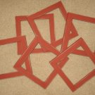 Lot of 6 primitive 6x6 frames in barn red - NEW