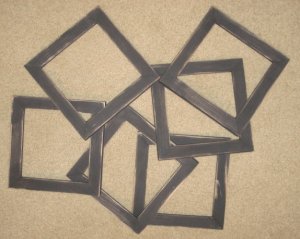 Lot of 6 primitive 6x6 frames in black - NEW