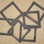 Lot of 6 primitive 6x6 frames in black - NEW