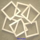 LOT of  6 UNFINISHED 6X6 WOOD PICTURE FRAMES 5/8" wide