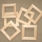 6 UNFINISHED 4X4 WOOD PICTURE FRAMES 1" wide moulding