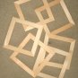 6 UNFINISHED 6X6 WOOD PICTURE FRAMES 1" wide moulding
