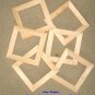6 UNFINISHED 5X5 WOOD PICTURE FRAMES 1" wide moulding