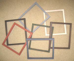 Primitive Pine 5x10, 7x7, & 6x8 frames in 5/8" wide moulding