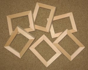 Aceo Picture Frames 6 Unfinished In 2 5 X 3 5 Size