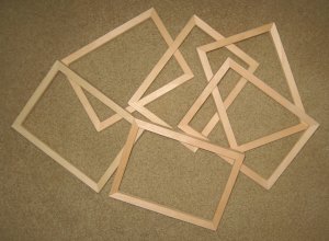 6 UNFINISHED 5X7 PICTURE FRAMES NARROW &Acirc;&frac12;" MOLDING NO KNOTS