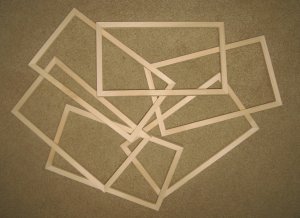 6 UNFINISHED 5X10 PICTURE FRAMES  VERY NARROW &Acirc;&frac12;" MOLDING NO KNOTS