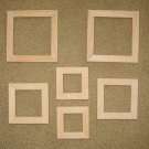 Mini frames assortment of 6 unfinished wood new