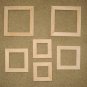 Mini frames assortment of 6 unfinished wood new
