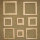 Mini frames assortment of 8 unfinished wood new