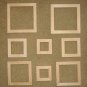 Mini frames assortment of 8 unfinished wood new