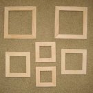 Unfinished wood mini frames assortment of 6