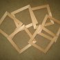 Unfinished picture frames six 6x6's in a 1" wide moulding