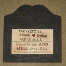 Completed & framed cross stitch