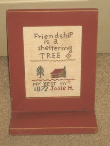 Cross stitch piece framed