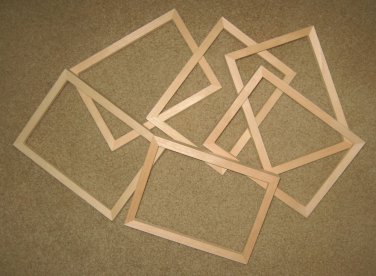 6 UNFINISHED 5X7 PICTURE FRAMES QUALITY VERY NARROW &Acirc;&frac12;" MOLDING NO KNOTS