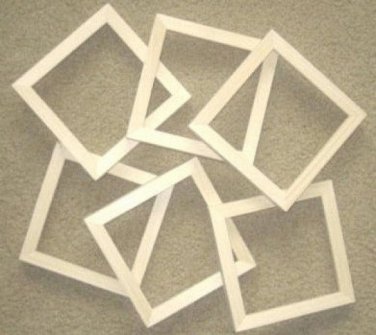 Picture frames 6 unfinished 6x6's in a 5/8" wide moulding