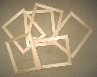 Picture frames 6 unfinished 8x10's in a 1" wide moulding