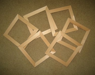 Picture frames 6 unfinished 6x6's in a 1" wide moulding