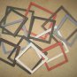 Primitive picture frames - 12 - 6x6's & 8x8's - 6 each - 6 different colors
