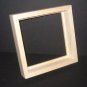 Float, drop-in, front load unfinished 8x10 picture frame with 1¼" deep rabbet