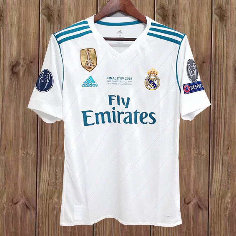 Real Madrid Ronaldo Jersey 2017 18 Home Retro Soccer Shirt Men