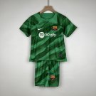 Barcelona Shirt Jersey Kids Goalkeeper 23/24 Soccer Shirt Shirt Jersey Kids