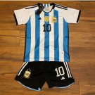 Argentina Messi  Kids Home 22/23 Soccer Shirt Kids Shirt Jersey