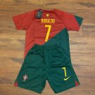Portugal 2022 Ronaldo 7 Kids Home Shirt Youths