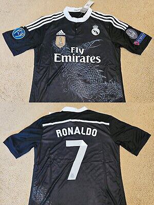 Real Madrid 2014/15 Retro Jersey Dragon Jersey RONALDO 7 Away New Soccer Jersey 14/15
