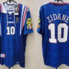 France 1996 Retro Shirt Jersey Shirt Jersey ZIDANE 10 Home New Soccer Shirt Jersey France