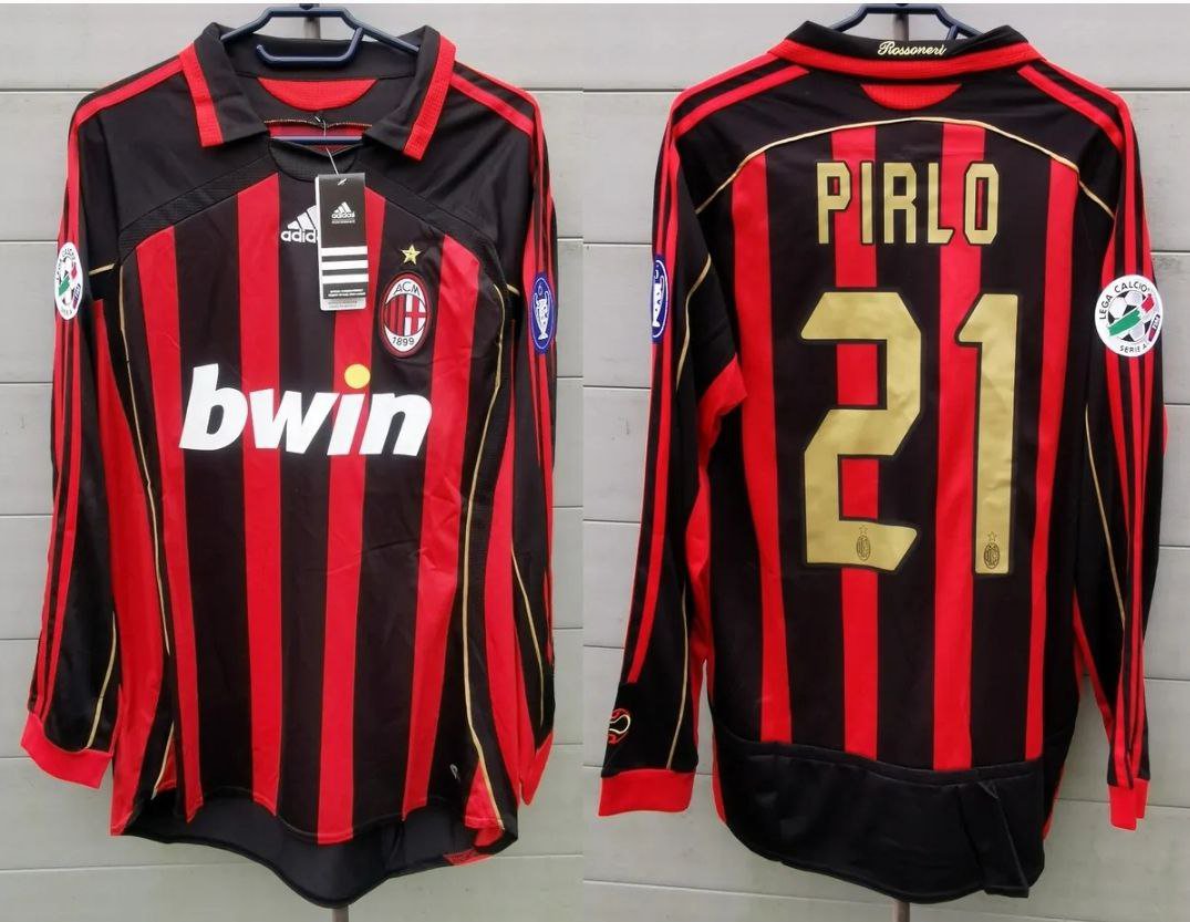 AC Milan 2007/08 Retro Shirt Jersey Shirt Jersey  Home New Soccer Shirt Jersey AC Milan