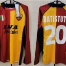 Roma 2001 Retro Shirt Jersey Shirt Jersey BATISTUTA 20 Home New Soccer Shirt Jersey
