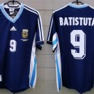 Argentina 1998 Retro Shirt Jersey Shirt Jersey BATISTUTA 9 Home New Soccer Shirt Jersey