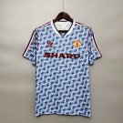 Manchester United 1990/92 Retro Shirt Jersey Shirt Jersey Away New Soccer Shirt Jersey M-U