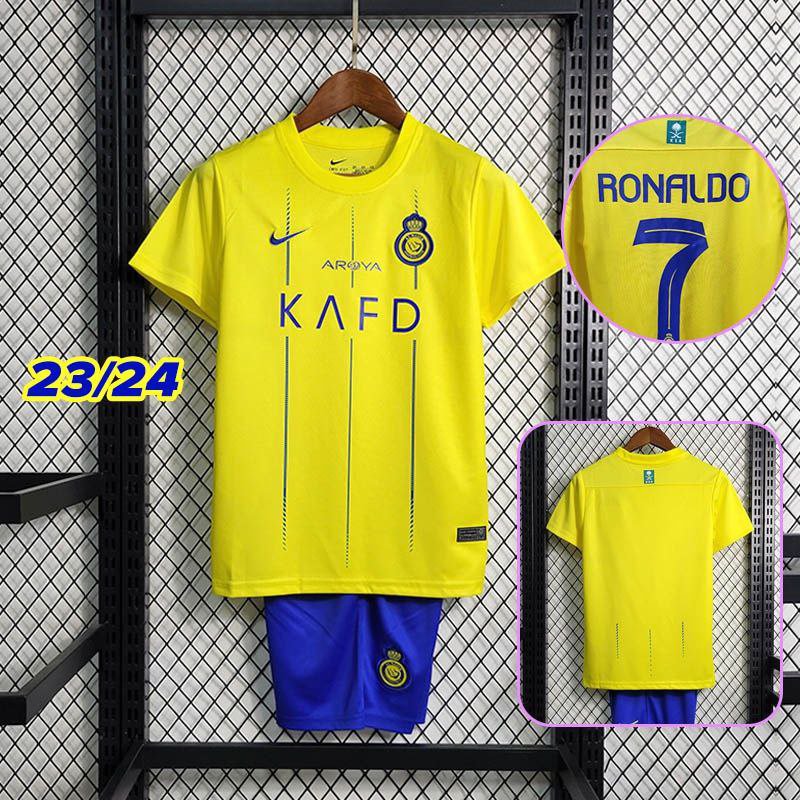 AL Nassr Shirt Jersey Ronaldo Kids 23/24 Home Soccer Shirt Kids Shirt Jersey