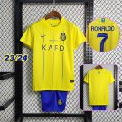 AL Nassr Shirt Jersey Ronaldo Kids 23/24 Home Soccer Shirt Kids Shirt Jersey