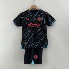 Manchester City 2023 2024 Shirt Jersey Kids Away Soccer Shirt Kids Shirt Jersey