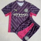 Manchester United 2023 2024 Jersey Kids GoalKeeper children Soccer Shirt youth Jersey Kit M-U