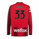 AC Milan 23/24 KRUNIC 33 Shirt Jersey Home Football Soccer long sleeves Shirt Jersey AC Milan