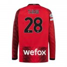 AC Milan 23/24 THIAW 28 Shirt Jersey Home Football Soccer long sleeves Shirt Jersey AC Milan