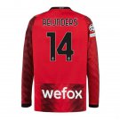 AC Milan 23/24 REIJDERS 14 Shirt Jersey Home Football Soccer long sleeves Shirt Jersey AC Milan