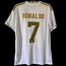 Real Madrid 2019/20 Retro Jersey Ronaldo 7# Jersey Home Soccer Retro Jersey Jersey 19/20