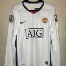 Ronaldo Manchester United 2008/09 Retro Shirt Jersey Away Soccer Retro Long sleeve Shirt Jersey M-U