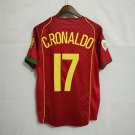 Portugal 2004 Ronaldo 17 Retro Shirt Jersey Shirt Jersey Home Soccer Retro Shirt Jersey Shirt Jersey