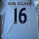 Manchester City 2013 2014 Kun Aguero 16 Retro Jersey Home Soccer Retro Jersey Retro 13/14