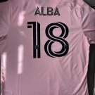 Inter Miami 2023 2024 ALBA 18 Shirt Jersey Home Soccer Shirt Jersey 23/24 Miami