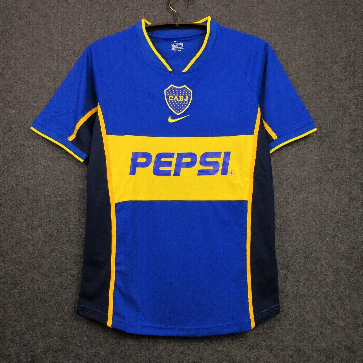 Boca Juniors 2002 Retro Jersey Home Soccer Retro